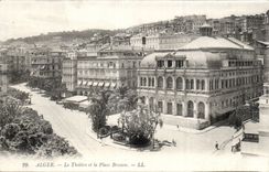 Algerien Algiers CPA das Theater und das Bresson setzen
