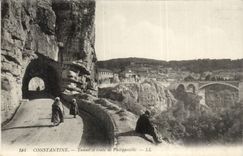 Algeria Constantine CPA Tunnel and road of Philippeville