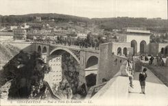 Algeria Constantine CPA Bridge and carries El Kantara