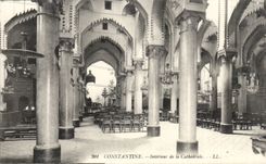 Algeria Interior Constantine CPA of the cathedral