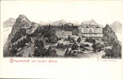 Suisse CPA Rurgenstock mit beiden Hotels