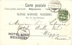 Suisse CPA Meyringen Aareschlucht mit ritzihorn