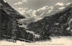 Suisse CPA Der Morteratschlgletscher von der Berninastrasse gesehen