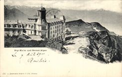 Suisse CPA Rigi Kulm und Berner Alpen