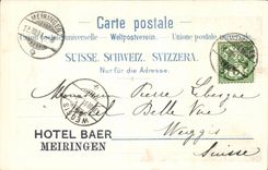 Suisse CPA Reichenbachfalle Meyringen Hotel Baer Meiringen