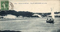 Royan les Bains - Strand von Meschers gesehen in Meer - CPA
