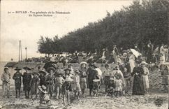 Royan CPA View of the walk of the public garden Botton (children)