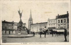 Niort CPA the bridges Hand and the church St Etienne
