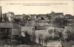 Thouars CPA View of the low city and the bridge