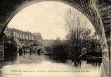 Thouars CPA das Schloss der Herzoge von Tremoille gesehen unter die neue Brucke