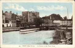Niort CPA the keep seen of the old bridges