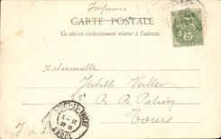 Thouars - das Schloss - gesehen mit von der Unterseite der Strasse des Schlosses 1883 - CPA