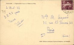 Thouars CPA the church Saint Laon and the town hall