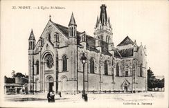 Niort CPA the church St Hilaire