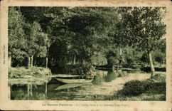 Das Sumpf poitvevin CPA welches die alte Frau in Garette nahes Niort sich trennt