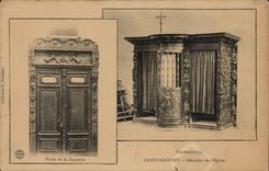 Saint Maixent CPA Confessional Woodworks of the church Gate of the Sacristy