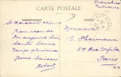 Saint Maixent CPA Statue Denfert Rochereau (lion)