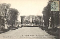 Saint Maixent CPA Monument of national Defense Gambetta Gougeard Faidherbe Chanzy Jaureguiberry