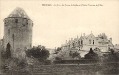 Thouars CPA the tower of prince de Galles and the elementary school of the girls