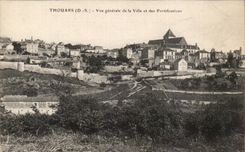 Thouars CPA View of the city and the fortifications