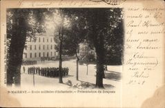 Saint Maixent CPA Military academy of infantry Presentation of the flag