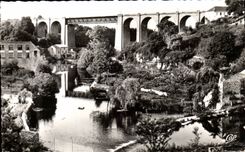 Parthenay CPA Thouet and the viaduct