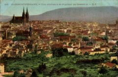 Ansicht Clermont-ferrandCPA und Platte von Gergovie