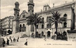Algiers CPA the palate of winter and the cathedral