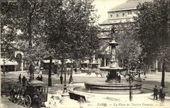 Paris CPA La place du theatre francais