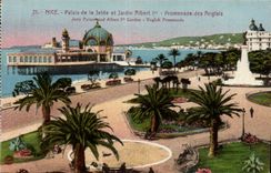 Nice CPA palate of the pier and garden Albert 1st Walk of English