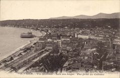 Nice CPA View Bay of the angels Seen from of the castle