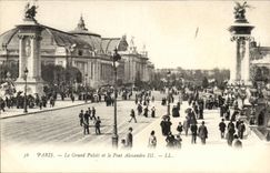 Paris CPA Grand Palais und Brucke Alexandre III