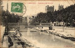 Narbonne CPA Footbridge of the boats Lavender fields