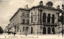 Chateauroux CPA Theater and street Victor Hugo