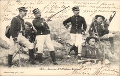 CPA Groups alpine officers TOP (militaria hunters)