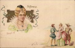 CPA Phantasie-Frisuren Henri IV