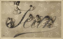 CPA Fantasy Woman Man Jean First name