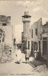 Tunisia Tunis CPA Street and mosque Sidi Ben Ziad