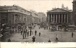 The United Kingdom London london CPA Bank off England and Royal Exchange