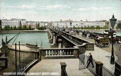 The United Kingdom London london CPA Waterloo bridge and Somerset House