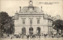 Paris CPA Town hall of the 20th Place Gambetta (children)