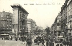 Prachtstrasse und Porte Saint Denis Paris-CPA