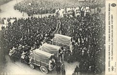 Paris CPA zeppelins on Paris odious Crimes of the boches national Funeral of the victims