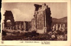Morocco Volubilis CPA the basilica