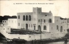 Morocco Meknes CPA View of the Monopoly of the tobaccos