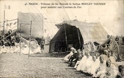 Plattform Marokko-CPA von seinem majest der Sultan Moulay Youssef zum sich der Rennen von Fez zu sorgen