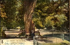 Vichy CPA a corner of the park