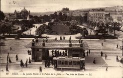 Nice CPA the park and the palate of the Pier Seen from of the casino (tram)