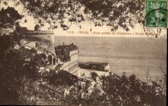 Nice CPA Seen from of the castle Bellande Turn