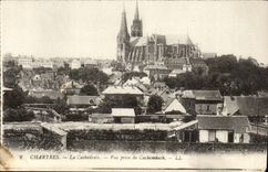 Chartres CPA the cathedral Seen from of Cachenbach
